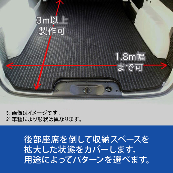 荷室マット エコノミー・グレー ホンダ バモス/バモスホビオ H13/09～H30/05 カーゴザイドポケット無/2枚もの_画像10