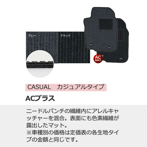 フロア マット カジュアル タイプ ACプラス・ブラック ホンダ アコードユーロR H12/06-H14/12_画像6