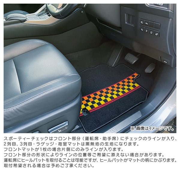 フロアマット デラックス'極タイプ スポーティーチェック ピンク ジャガー XE JA X760 H26/10- 右ハンドル車_画像3