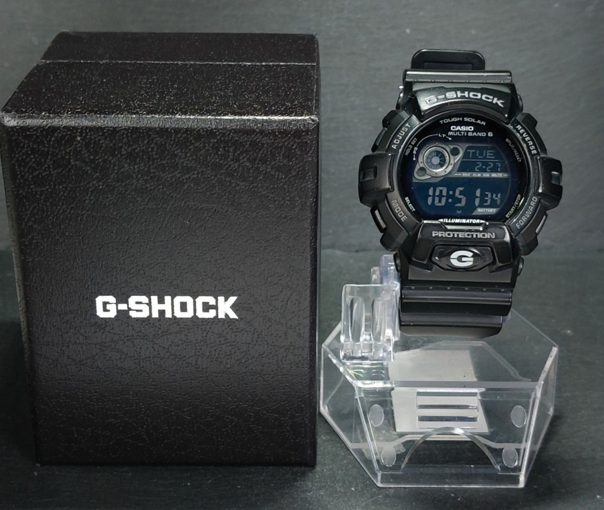 箱付き CASIO カシオ G-SHOCK ジーショック マルチバンド6 GW-8900A-1 デジタル 電波ソーラー 腕時計 ブラック ラバーベルト 動作確認済み_画像9