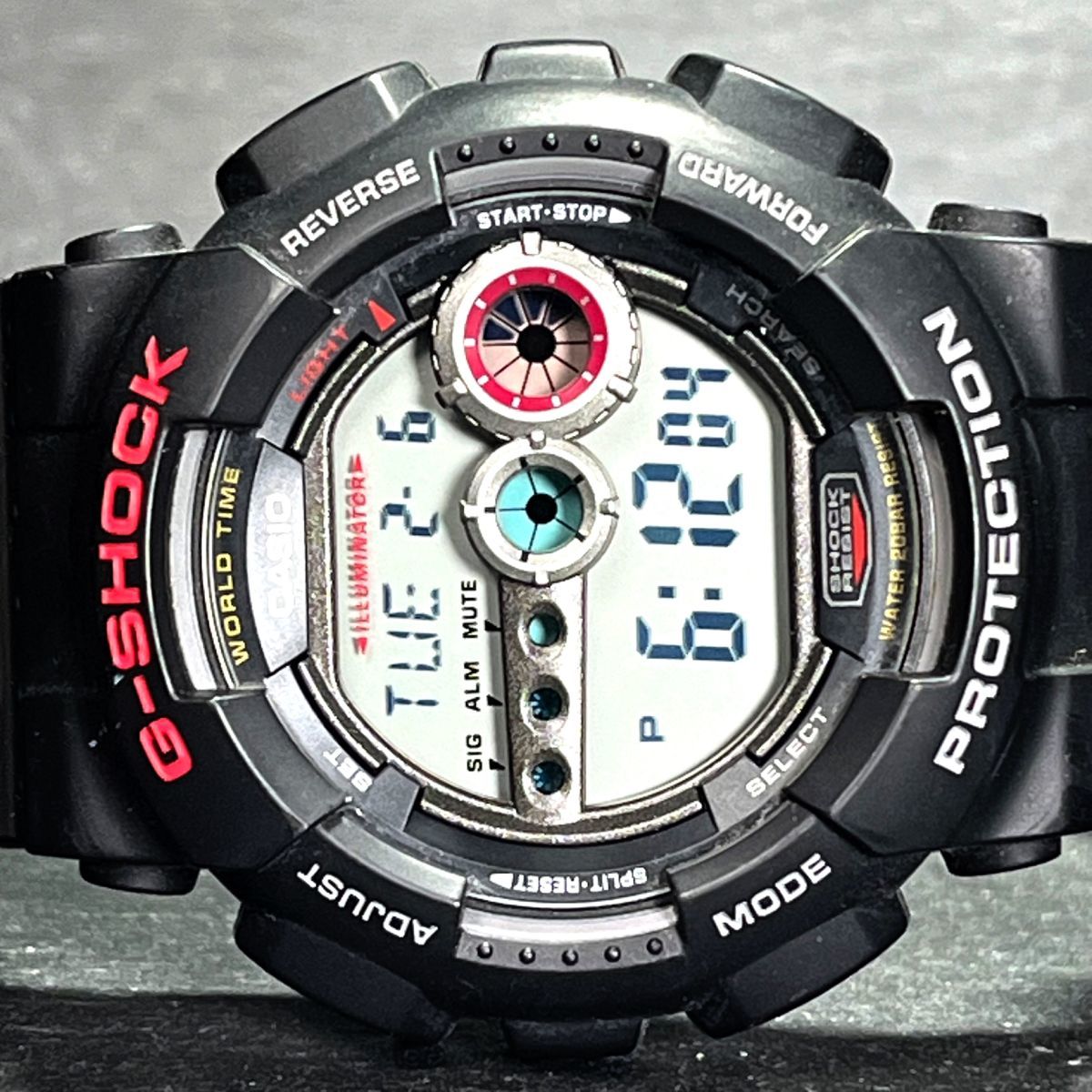 CASIO カシオ G-SHOCK Gショック GD-100-1AJF メンズ 腕時計 デジタル クオーツ カレンダー 多機能 ブラック 樹脂 ステンレス 動作確認済み_画像4