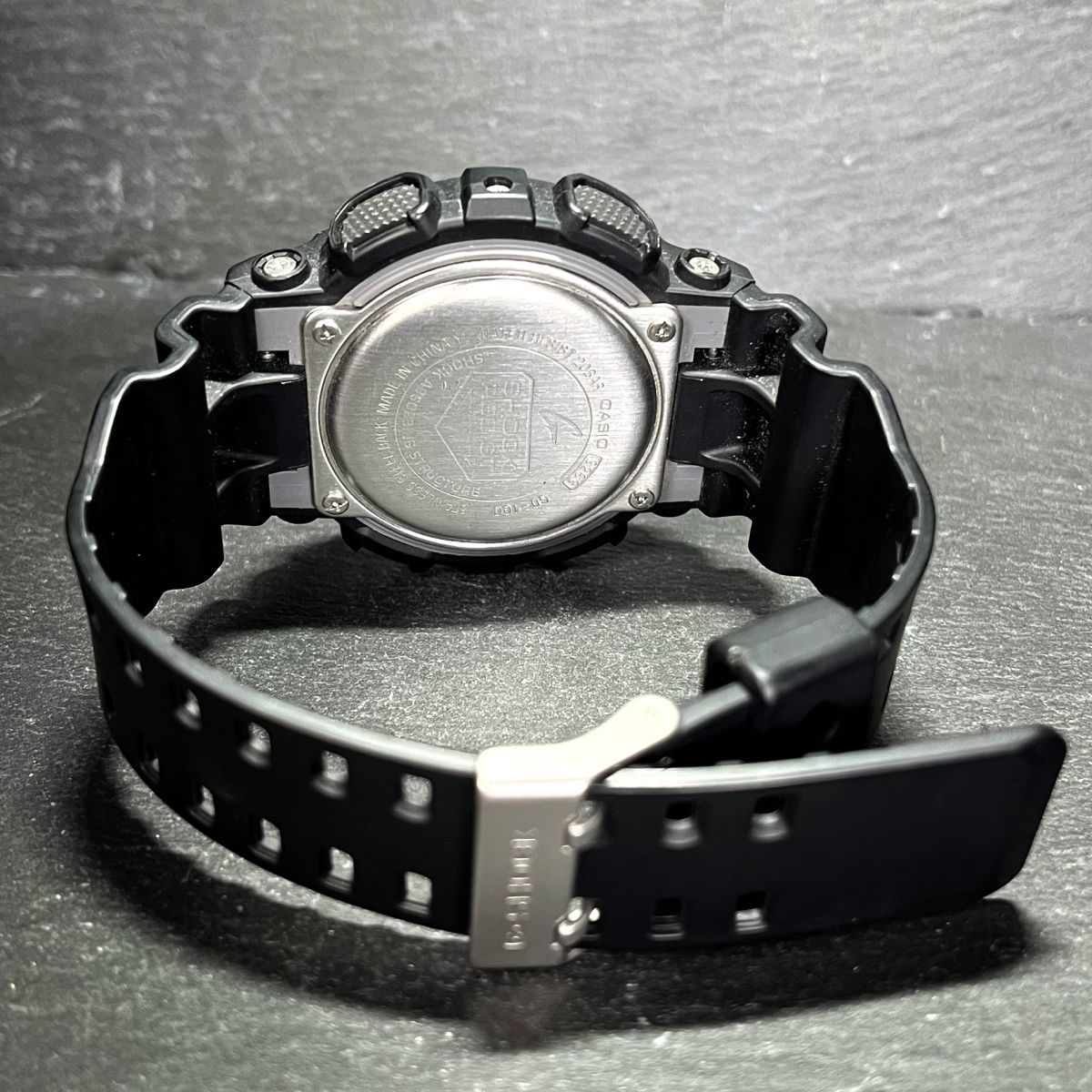 CASIO カシオ G-SHOCK Gショック GD-100-1AJF メンズ 腕時計 デジタル クオーツ カレンダー 多機能 ブラック 樹脂 ステンレス 動作確認済み_画像6