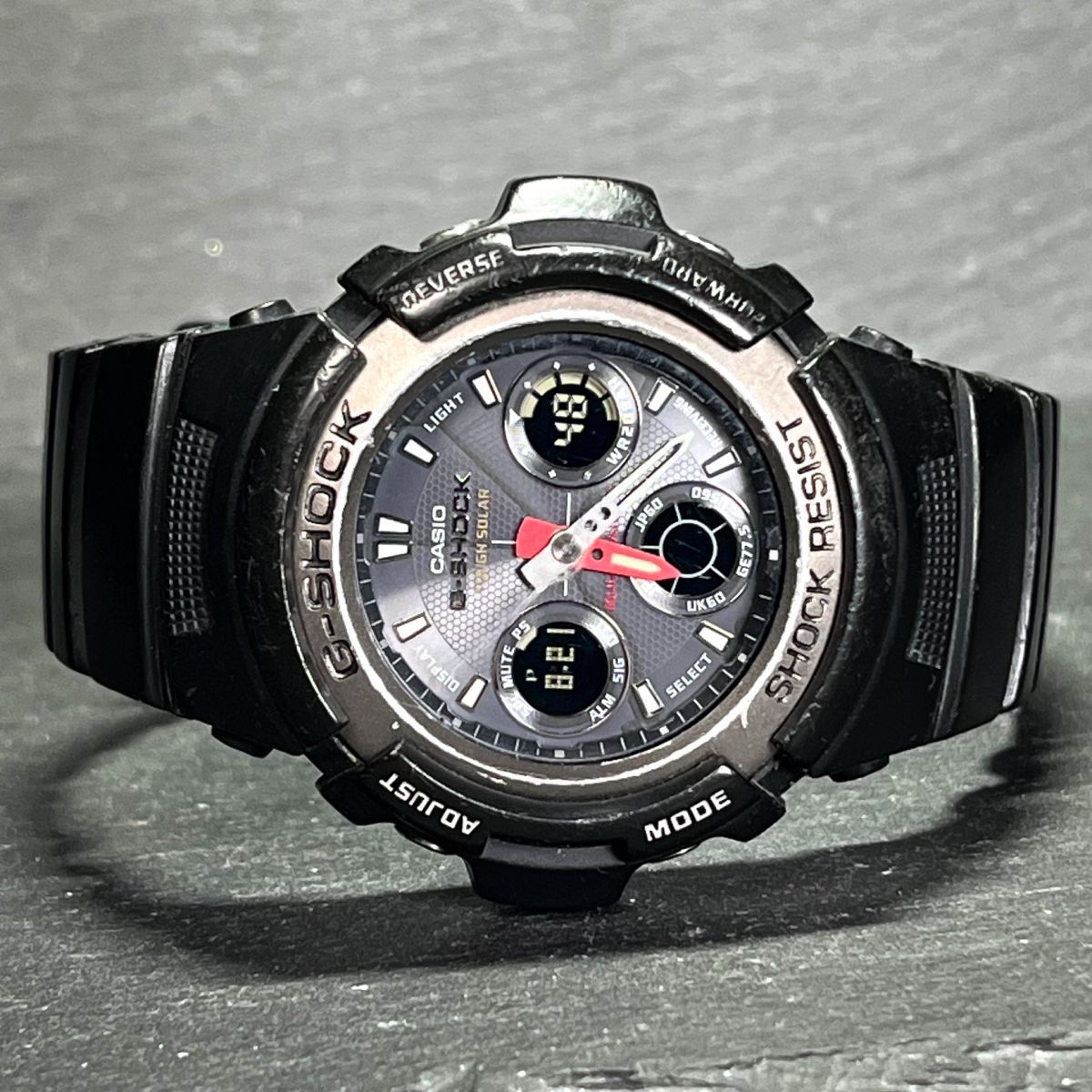 CASIO カシオ G-SHOCK Gショック AWG-101-1AJF メンズ 腕時計 アナデジ 2針 電波ソーラー タフソーラー マルチバンド5 多機能 カレンダー_画像5