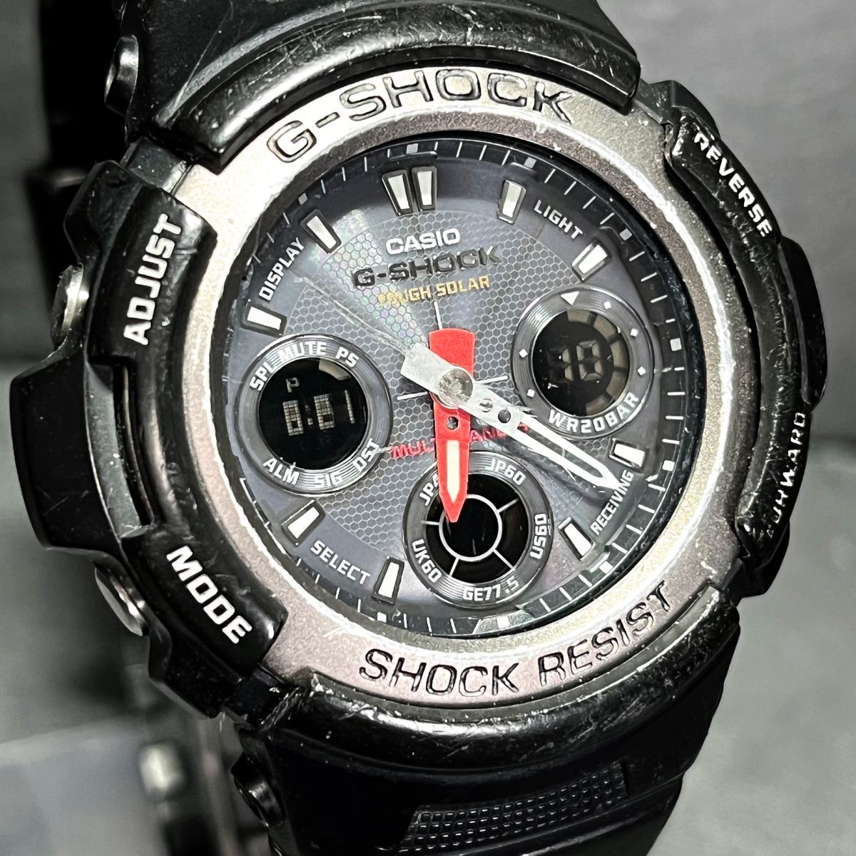 CASIO カシオ G-SHOCK Gショック AWG-101-1AJF メンズ 腕時計 アナデジ 2針 電波ソーラー タフソーラー マルチバンド5 多機能 カレンダー_画像2