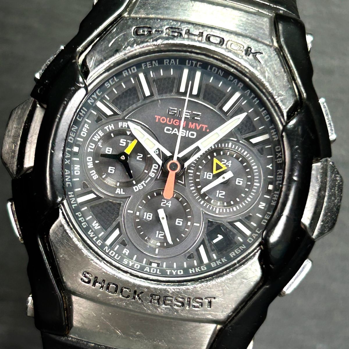 CASIO カシオ G-SHOCK ジーショック GIEZ ジーズ GS-1300-1A 腕時計 タフソーラー 電波時計 アナログ ワールドタイム 多機能 ラウンド_画像2