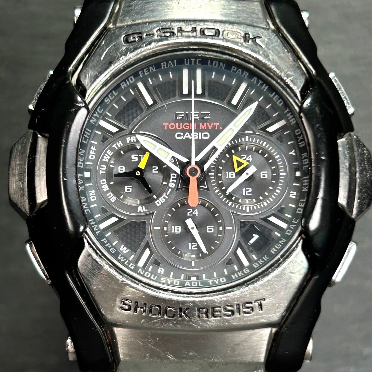 CASIO カシオ G-SHOCK ジーショック GIEZ ジーズ GS-1300-1A 腕時計 タフソーラー 電波時計 アナログ ワールドタイム 多機能 ラウンド_画像3