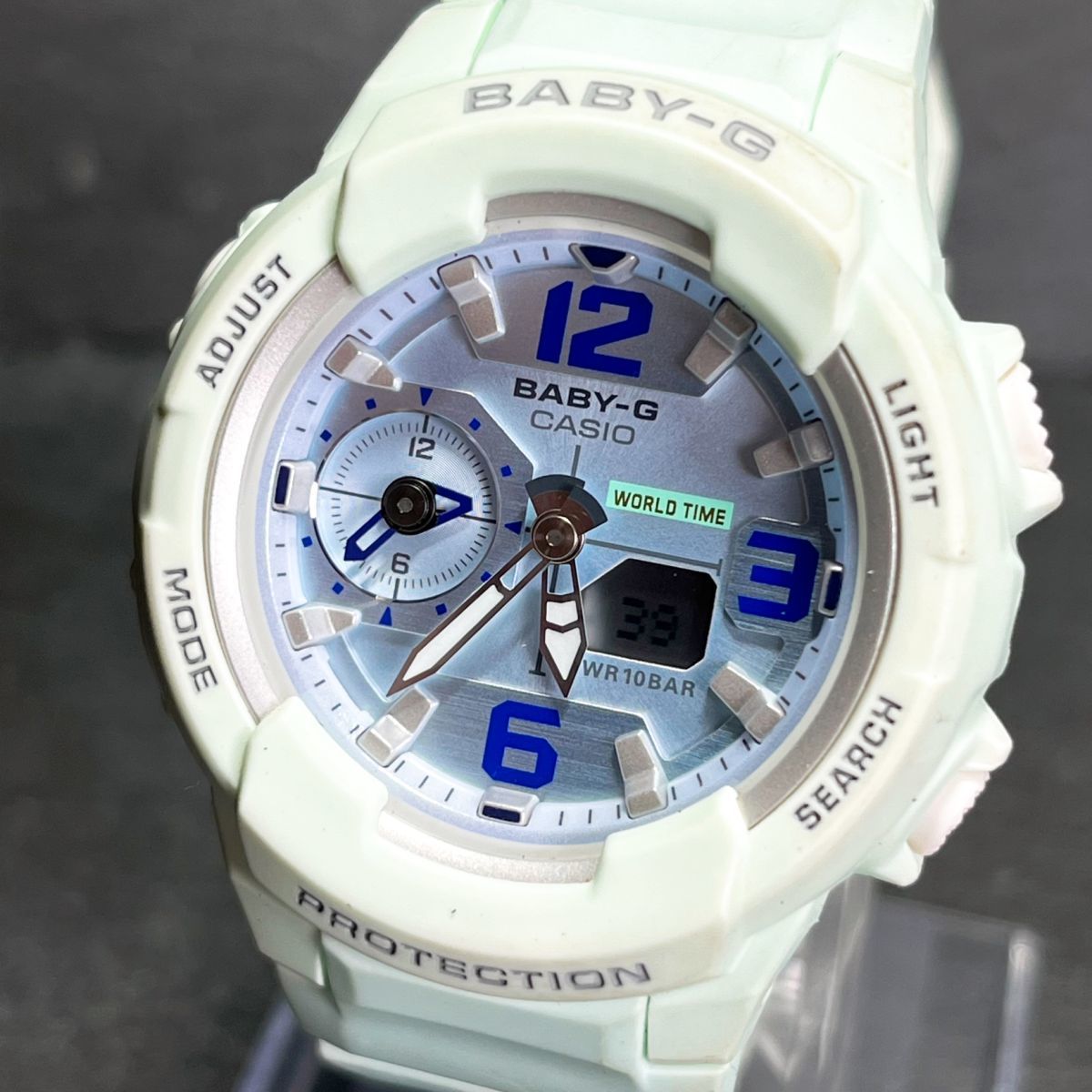 CASIO カシオ Baby-G ベビージー BGA-230SC-3BJF 腕時計 アナデジ クオーツ 多機能 アラーム ラバーバンド ブルー文字盤 新品電池交換済み_画像3