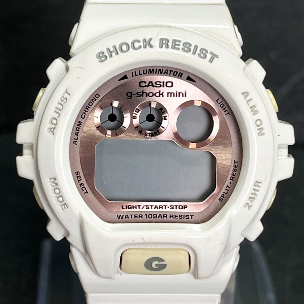 CASIO カシオ G-SHOCK mini Gショックミニ GMN-691-7BJF ユニセックス 腕時計 デジタル クオーツ ピンク文字盤 ホワイト 樹脂 10気圧防水_画像3