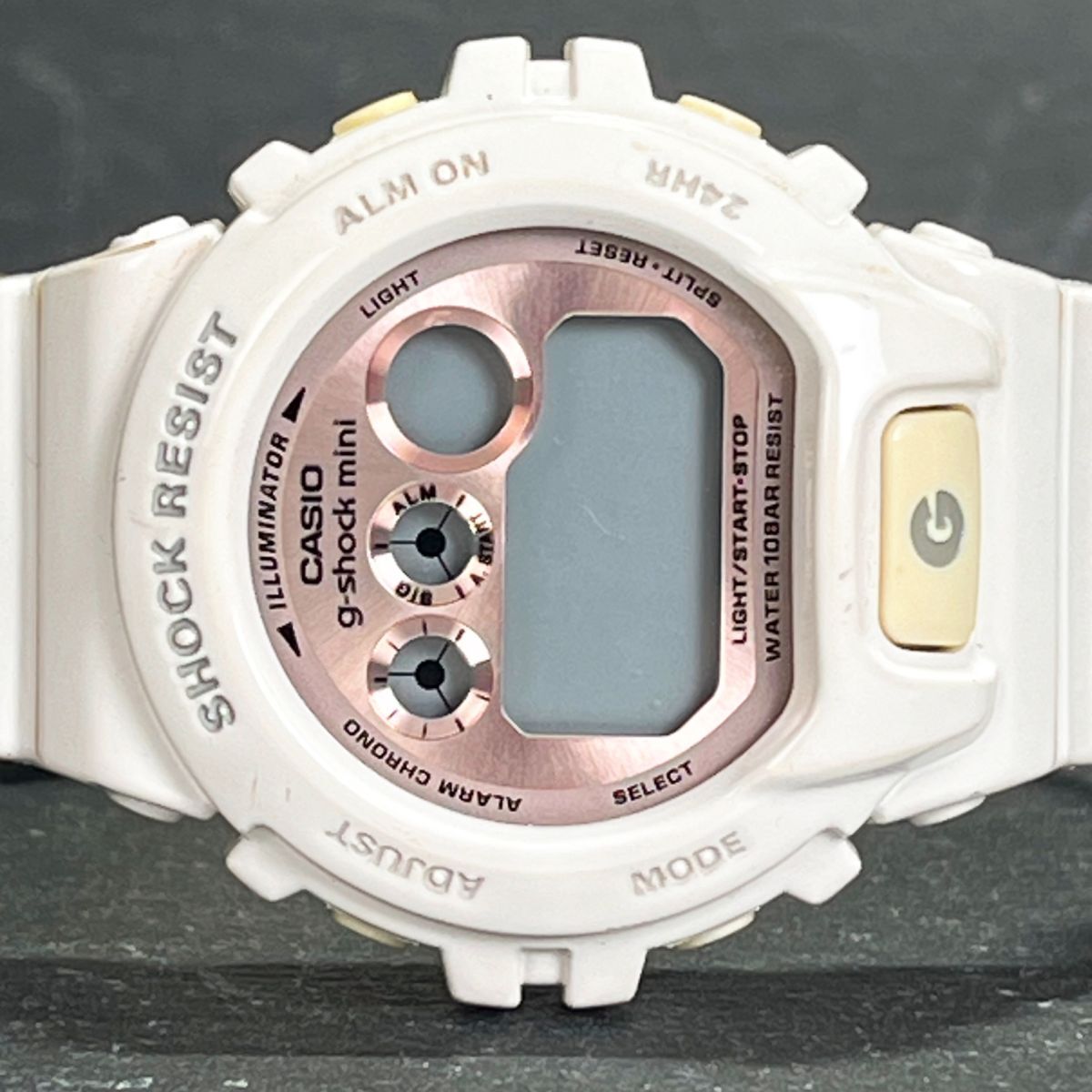 CASIO カシオ G-SHOCK mini Gショックミニ GMN-691-7BJF ユニセックス 腕時計 デジタル クオーツ ピンク文字盤 ホワイト 樹脂 10気圧防水_画像4