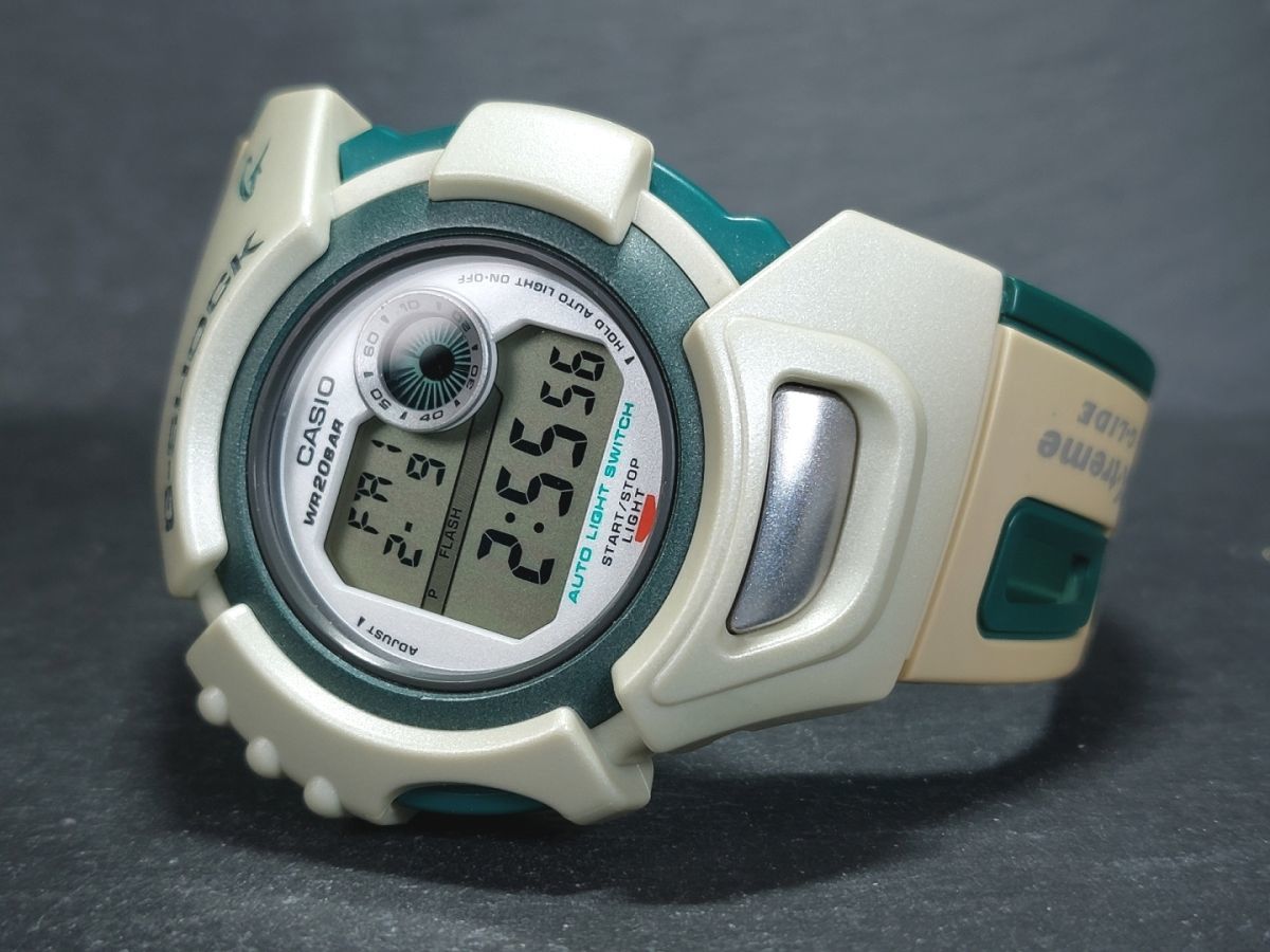 CASIO カシオ G-SHOCK ジーショック G-LIDE X-treme DWX-100 メンズ デジタル 腕時計 ホワイト グリーン ラバーベルト 動作確認済み_画像6