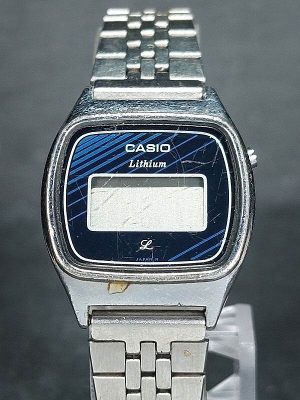 CASIO カシオ Lithium リチウム LB315 デジタル ソーラー 腕時計 ブルー シルバー ステンレススチール スモールサイズ メタルベルト_画像1