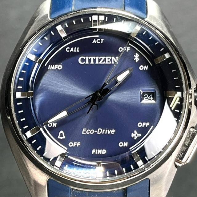 CITIZEN Bluetooth BZ4000-07L ソーラー エコドライブ Eco-Drive 腕時計 大坂なおみ着用 ネイビー チタン カレンダー アナログ_画像2