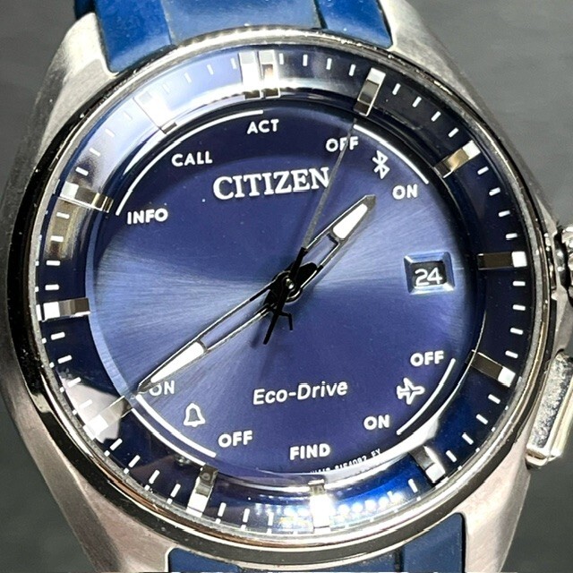 CITIZEN Bluetooth BZ4000-07L ソーラー エコドライブ Eco-Drive 腕時計 大坂なおみ着用 ネイビー チタン カレンダー アナログ_画像1