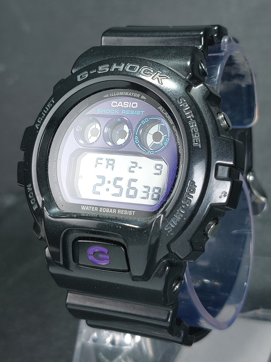 CASIO カシオ G-SHOCK ジーショック DW-6900MF-1 メンズ デジタル 腕時計 パープル文字盤 ブラック ラバーベルト ステンレス 動作確認済み_画像1