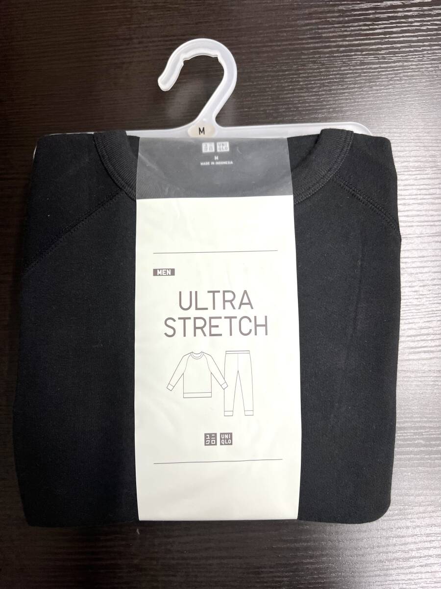 ◆UNIQLO　ユニクロ　ウルトラストレッチセット　長袖　スウェット　ブラック/新品_画像1