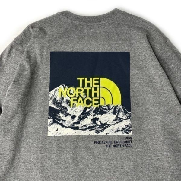 1円～!売切!【正規新品】THE NORTH FACE L/S LOGO PLAY TEE 長袖 Tシャツ ロンT US限定 袖ロゴ ヒマラヤ 落描き風 上質(L)グレー 180902-20_画像3