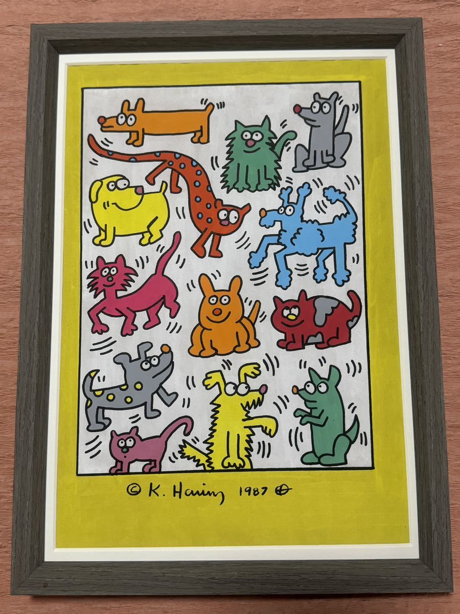 Yahoo!オークション - 特別出品 キース・ヘリング 原画 動物 Yahoo!オークション - 特別出品 キース・ヘリング 原画 動物