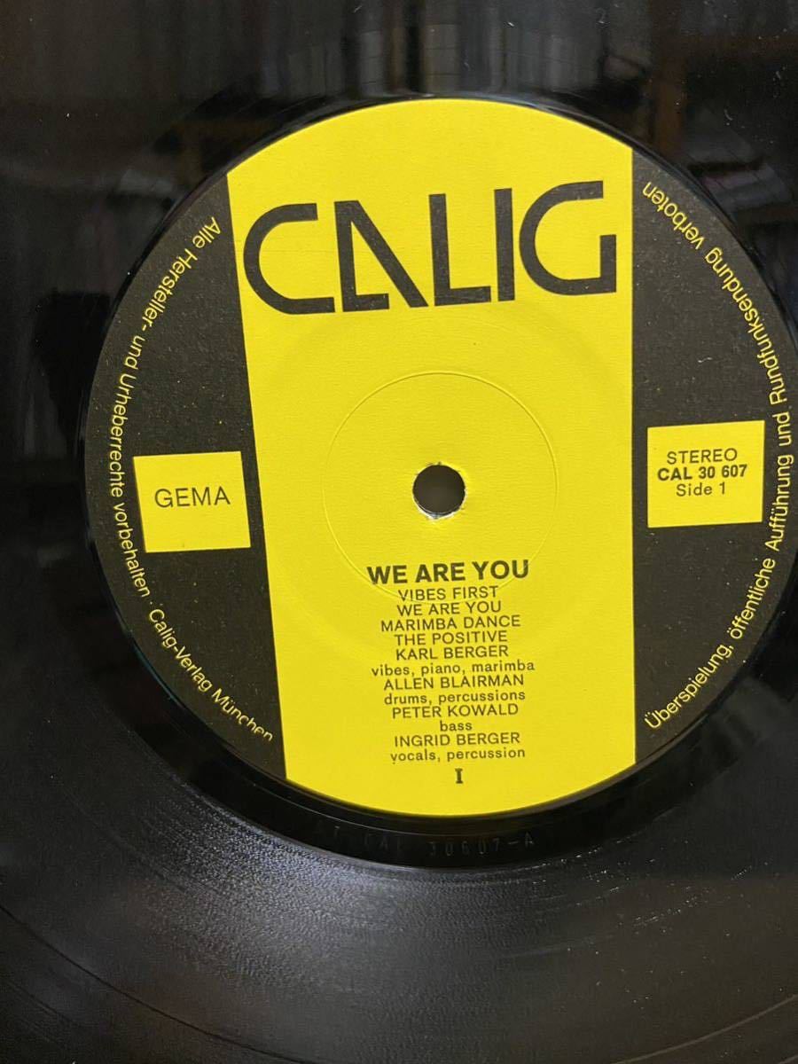 独盤 Org! Karl Berger / We Are You / Calig CAL 30607_画像4