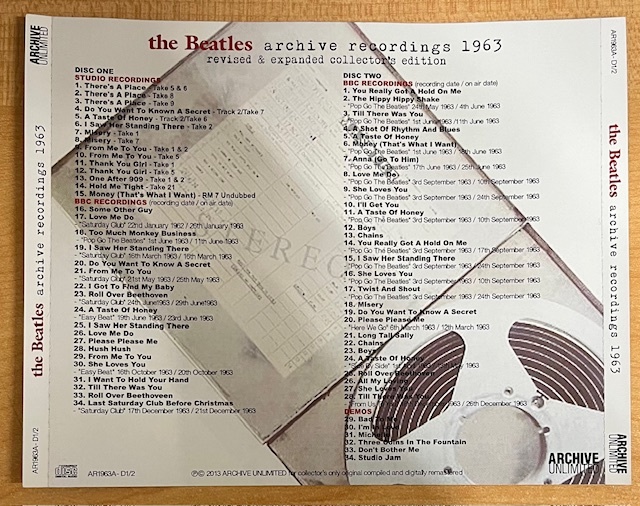 BEATLES / ARCHIVE RECORDINGS 1963 +1964 (2CD+2CD) ビートルズ プレス盤_画像2