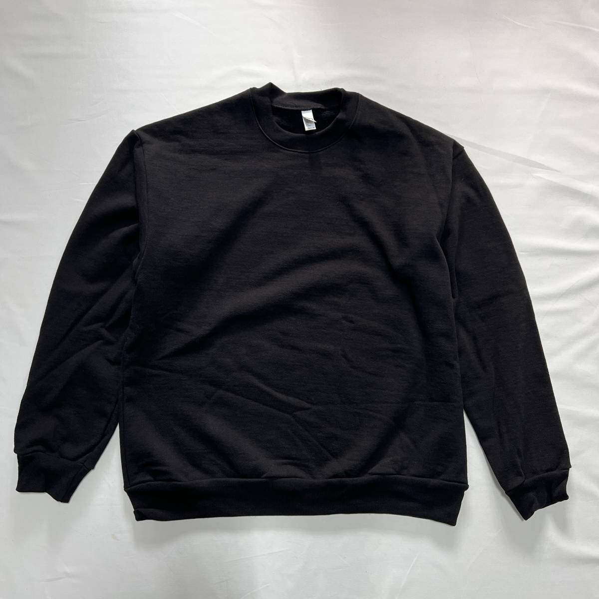 【新品】Los Angeles Apparel ロサンゼルスアパレル 14oz. BLACK HEAVY FLEECE PULLOVER CREWNECK SWEATクルーネックスウェット14オンス