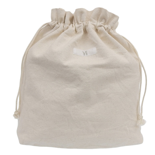 ワイズ Y's コットン100% ドローストリングバッグ 巾着 バッグインバッグ オフホワイト [Y02929]_画像1