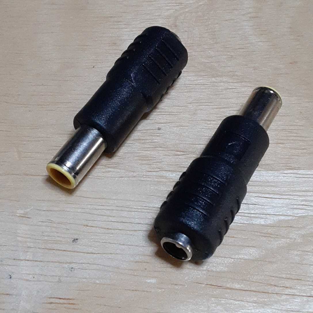 2 piece set all-purpose AC adaptor for output DC plug conversion adaptor (5.5mm×2.1mm - 7.9mm×5.5mm) conversion plug 
