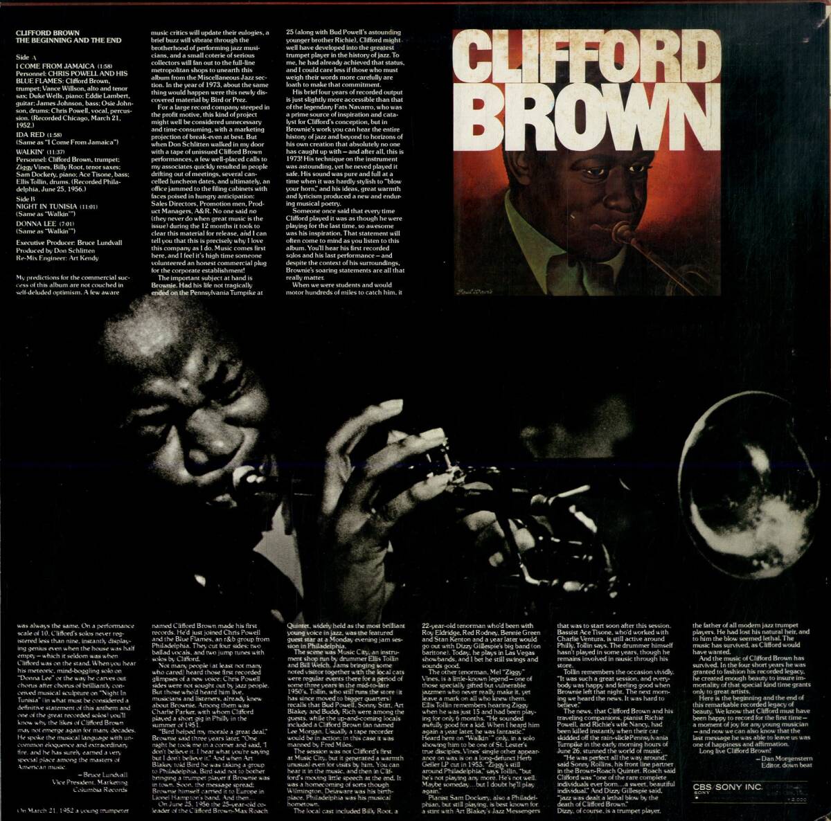 A00583714/LP/クリフォード・ブラウン「ザ・ビギニング・アンド・ジ・エンド(1973年・SOPL-209・ハードバップ)」_画像2