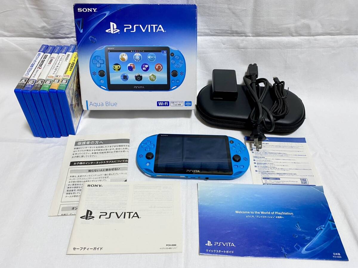 動作確認 画面傷無し PS VITA PCH-2000 本体 箱 充電器 16GBメモリー