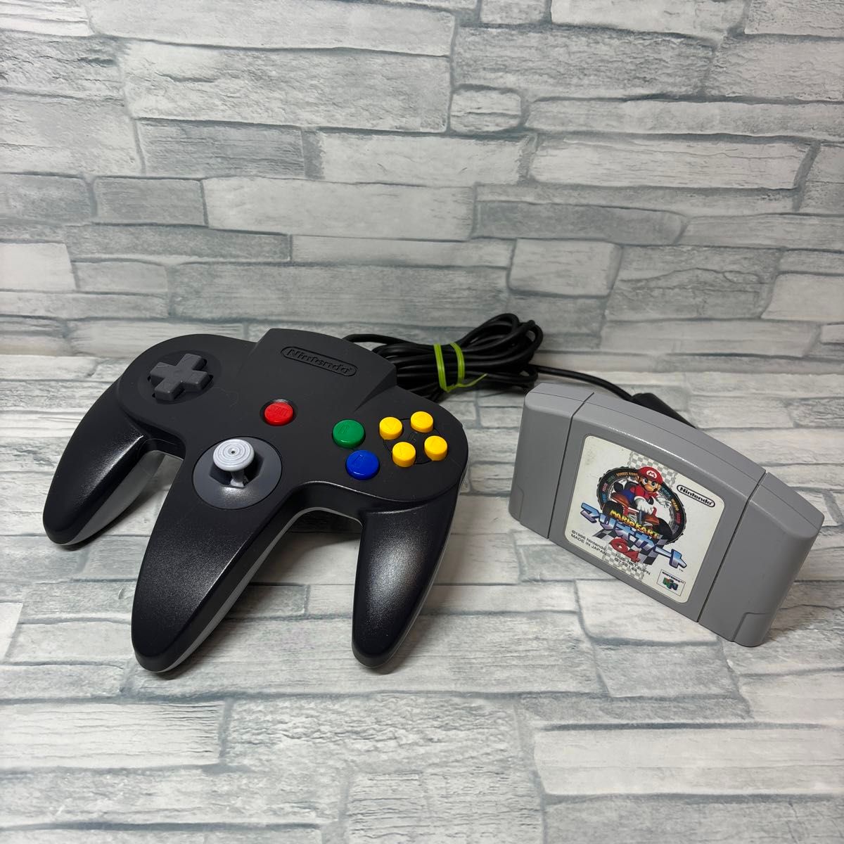 【N64】 マリオカート64 （コントローラー同梱）外箱無し　 コントローラー　ソフトのみ　動作OK  ニンテンドー64 