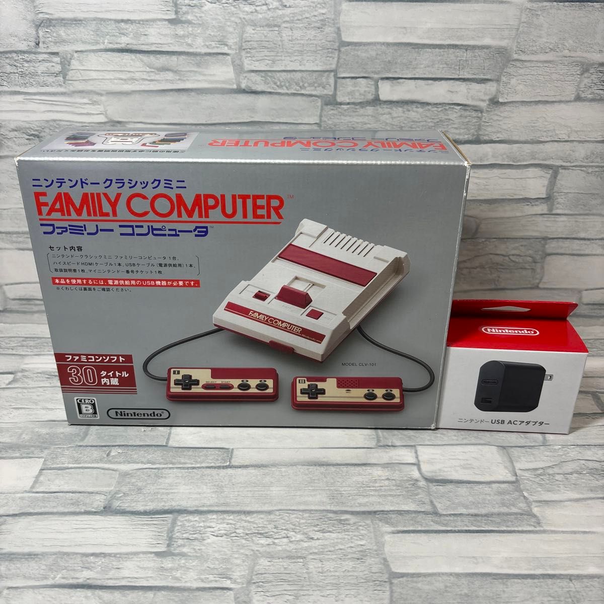 【FC】ニンテンドークラシックミニ ファミリーコンピュータ 新品USB ACアダプター付 ミニファミコン　即プレイ可 任天堂