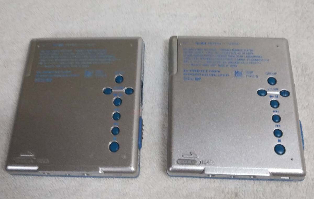 【ＳＯＮＹ 動作品】ＭＤ ＷＡＬＫＭＡＮ ＭＺ-Ｅ520-Ｓ を２台 ＭＩＮＩＤＩＳＣ ＰＬＡＹＥＲ ※専用リモコン１個＆イヤホン１個付属有り_ＭＤ　底面