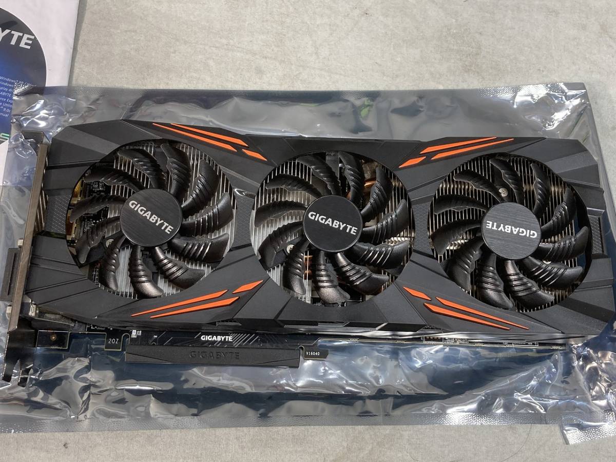 ■GIGA BYTE■GTX 1080搭載グラボ■GV-N1080G1 GAMING-8GD■中古■　★即決★_画像2