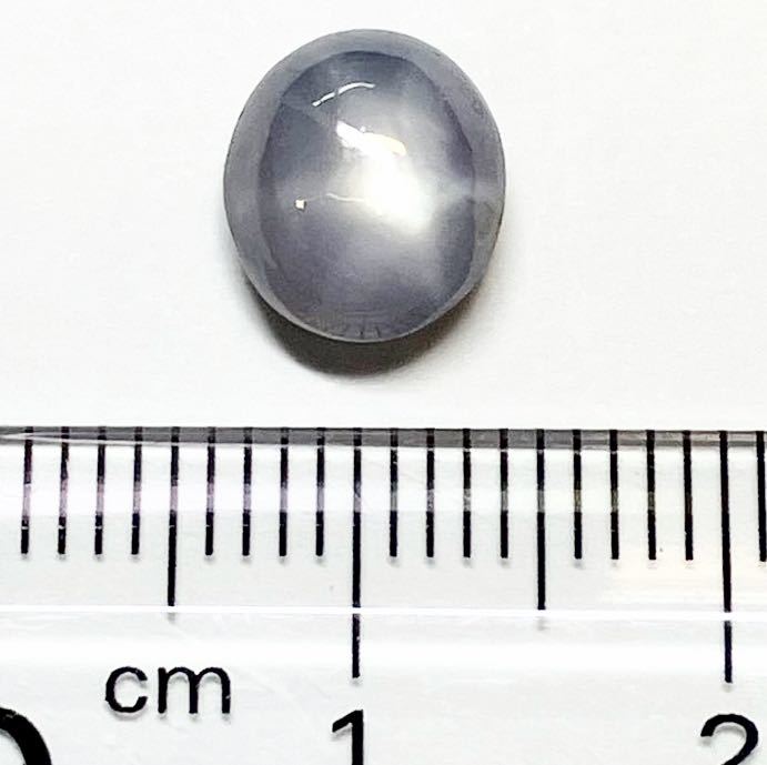 ◆綺麗◆天然スターサファイア ルース◆3.642ct◆縦8.8mm×横7.8mm 厚み4.9mm◆_画像9