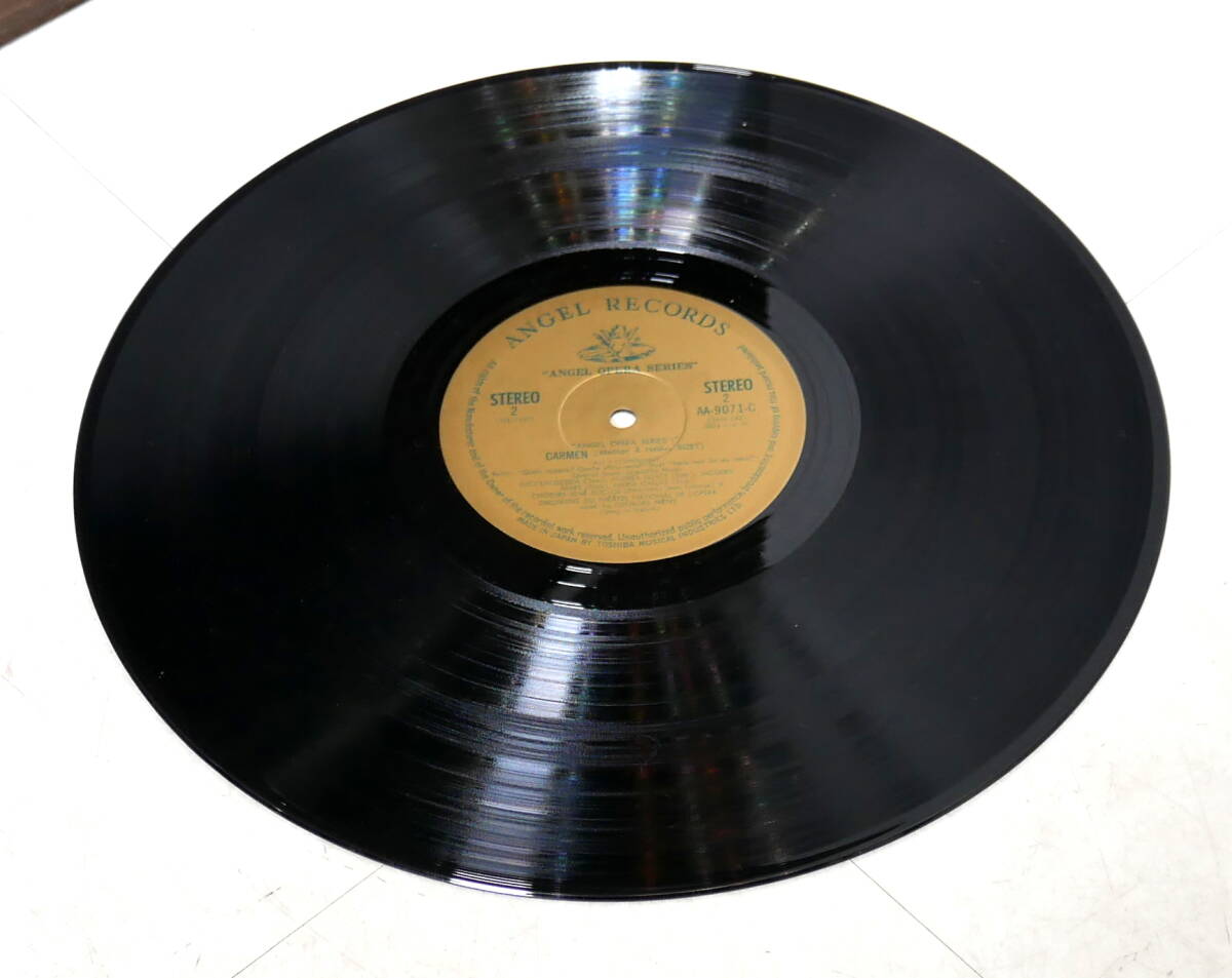 ▲(R602-E180)LP レコード The CALLAS CARMEN ビゼー曲 歌劇 カルメン 全曲 マリア・カラス 3枚組 解説書付きの画像3