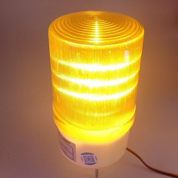 1円~ 100V LED 回転灯 黄色 小型 防滴 パトランプ 店舗 看板 サイン灯 ネオンサイン 案内灯 高所作業 道路誘導 工事 1s_画像2