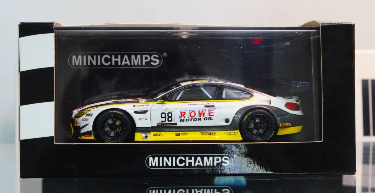 絶版ミニチャンプス,437 162698, BMW M6 GT3 ROWEレーシング　スパ24時間レース2016 / MINICHAMPS BMW M6 GT3 ROWE Racing 24th Spa 2016_画像6