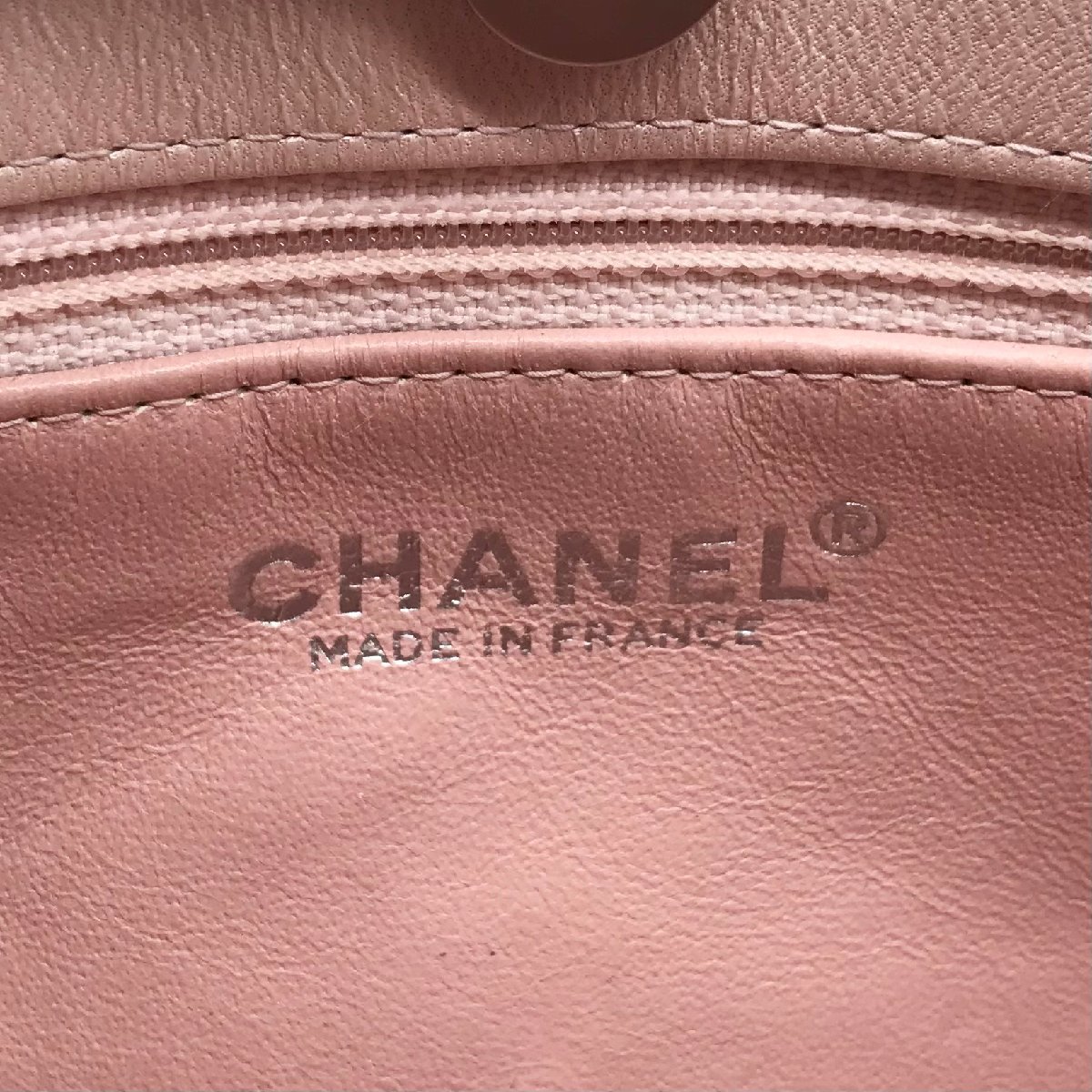 1円 CHANEL シャネル ココマーク ミニ マトラッセ ラムスキン チェーン ハンド バッグ メタリック ピンク a1885_画像8