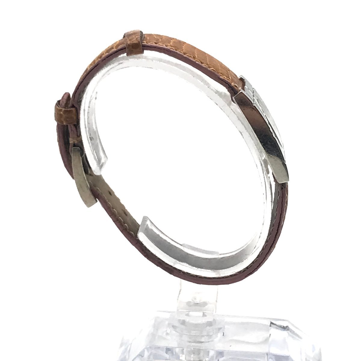 1円 Christian Dior ディオール クールカレ 本リザード D82-100 レディース 腕時計 稼働品 ｍ9449_画像4