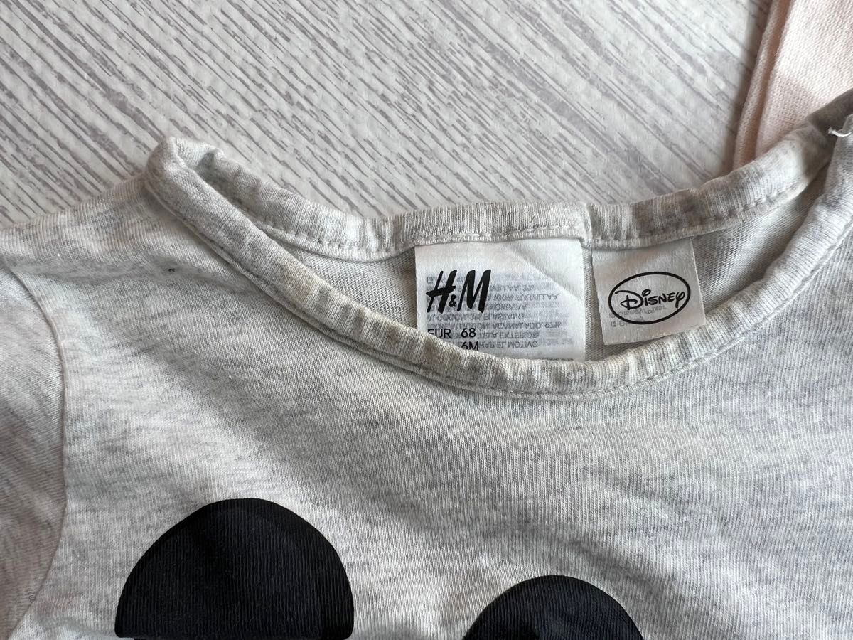 H&M ロンパース　ミッキー　2枚セット カバーオール ベビー服