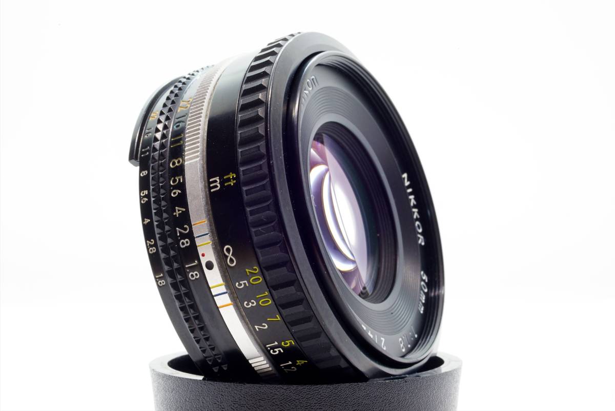 【極美品】実写確認済み ニコン Ai-s Nikkor 50mm f1.8S オールドレンズ カビ くもりなく綺麗な光学 パンケーキレンズ MF Nikon_画像7
