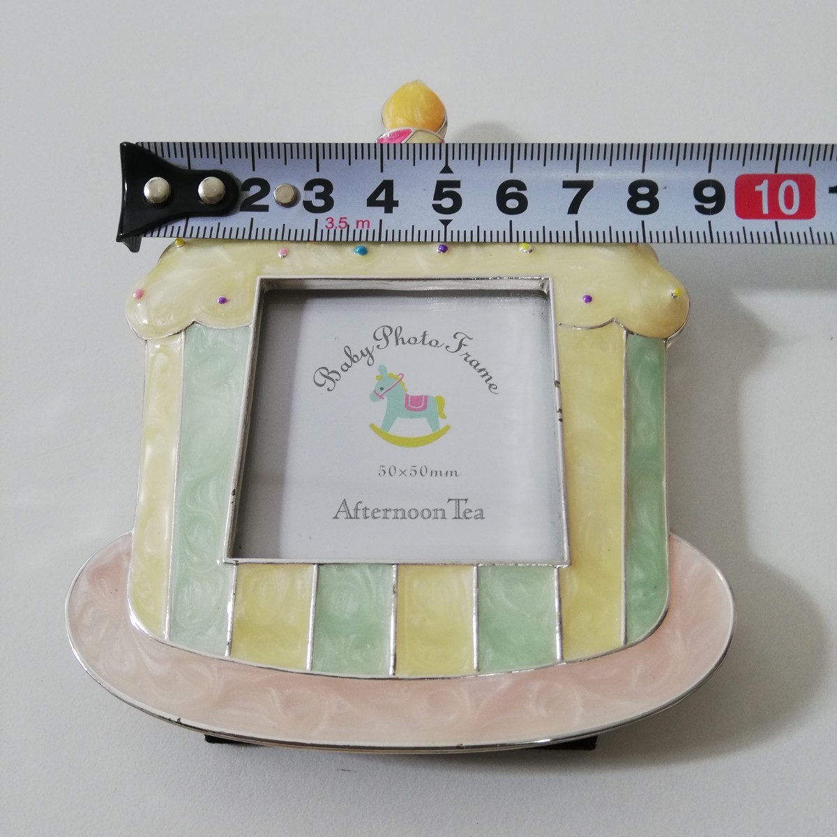 Afternoon Tea Baby Photo Frame アフタヌーンティー ベイビーフォトフレーム メダル製 エナメル バースデーケーキ 写真立て_画像5