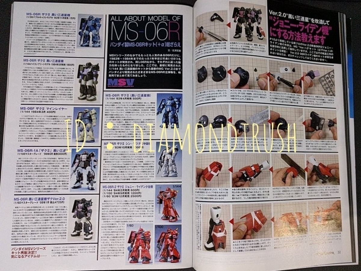 ◆特集『MSV』 モデルグラフィックス No.281 2008年◆ History of MOBILESUIT VARIATION MS-06R ザク2 ★モビルスーツ&ガンプラ開発系譜_画像9