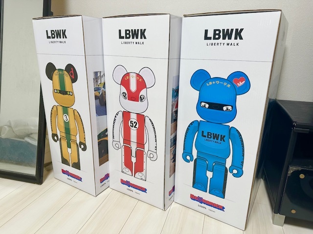 ☆最終価格!! 超希少!! BE@RBRICK ベアブリック リバティウォーク LBワークス リバケンくん リバZくん リバンナくん 1000％ 3体セット☆_画像8