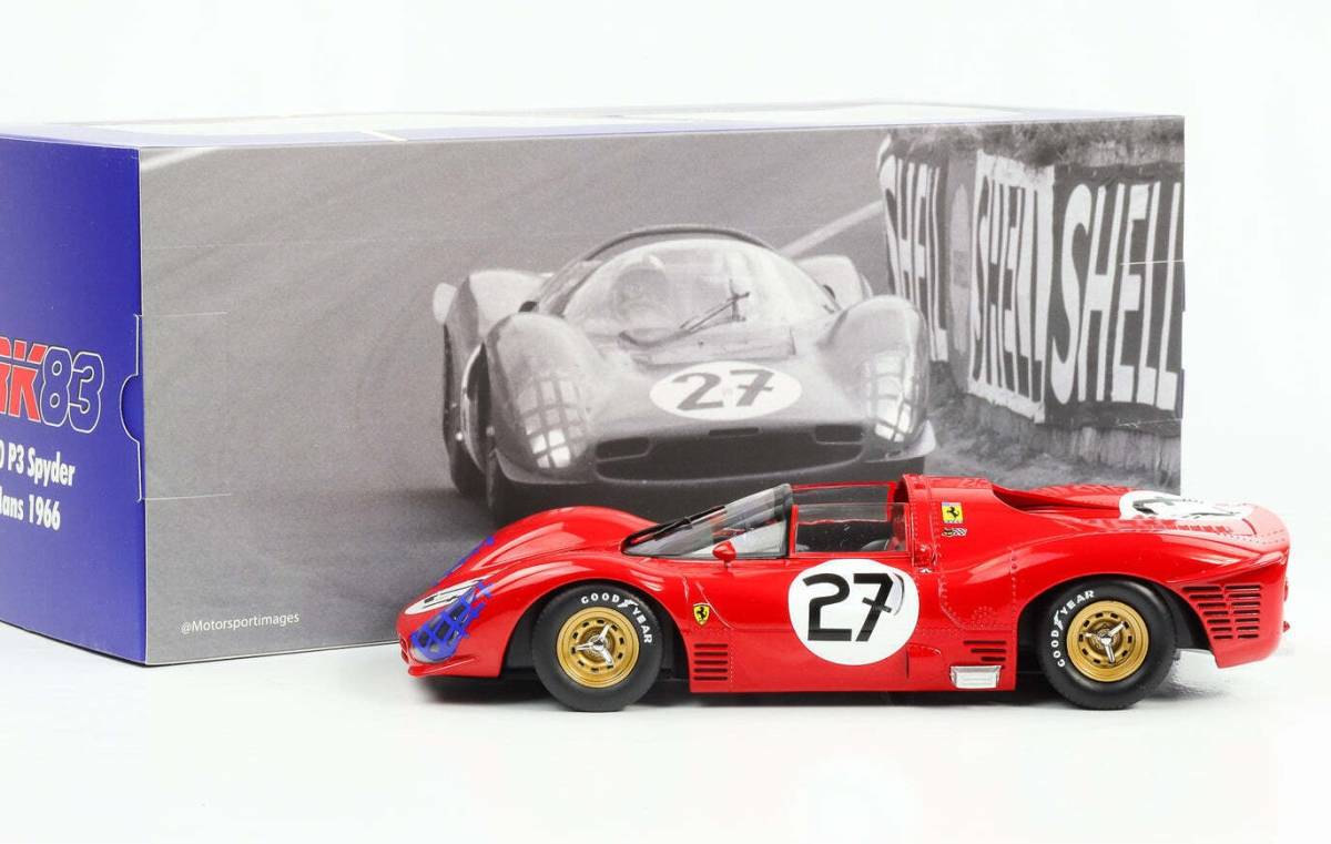 1:18 Werk83 フェラーリ 330 P3 スパイダー LeMans 24h 1966 Ginther, Rodriguez #27 Ferrari Spider_画像3