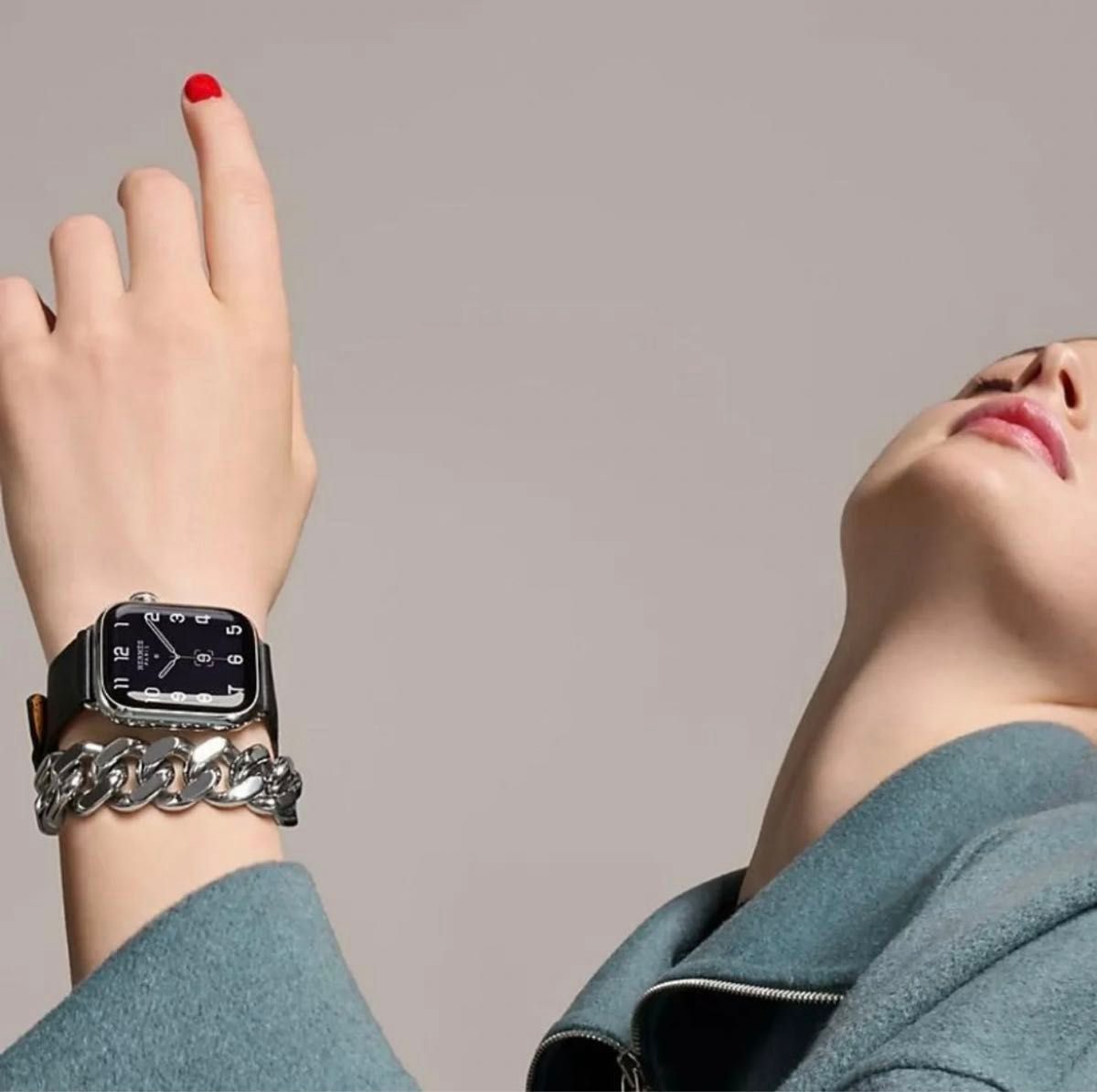 試着のみ新品】Apple Watch Hermes グルメットメタルバンドのみ 試着のみ新品】Apple Watch Hermes グルメットメタルバンドのみ