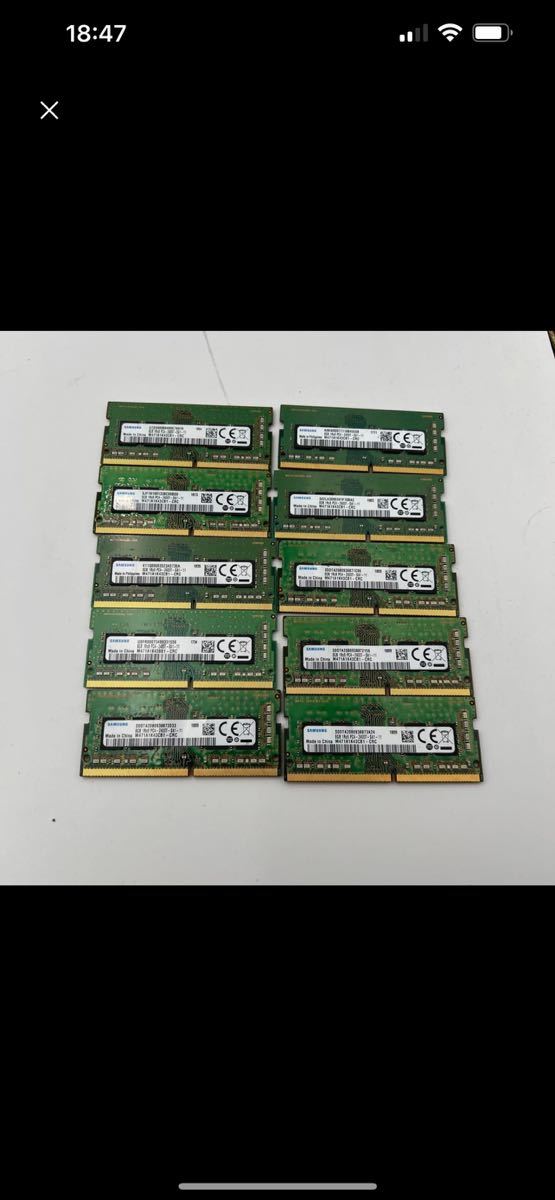 0-1 SNMSUNG 1RX8 PC4-2400T-SA1-11 8GB×1 10枚セット ノート用メモリ動作品 _画像1