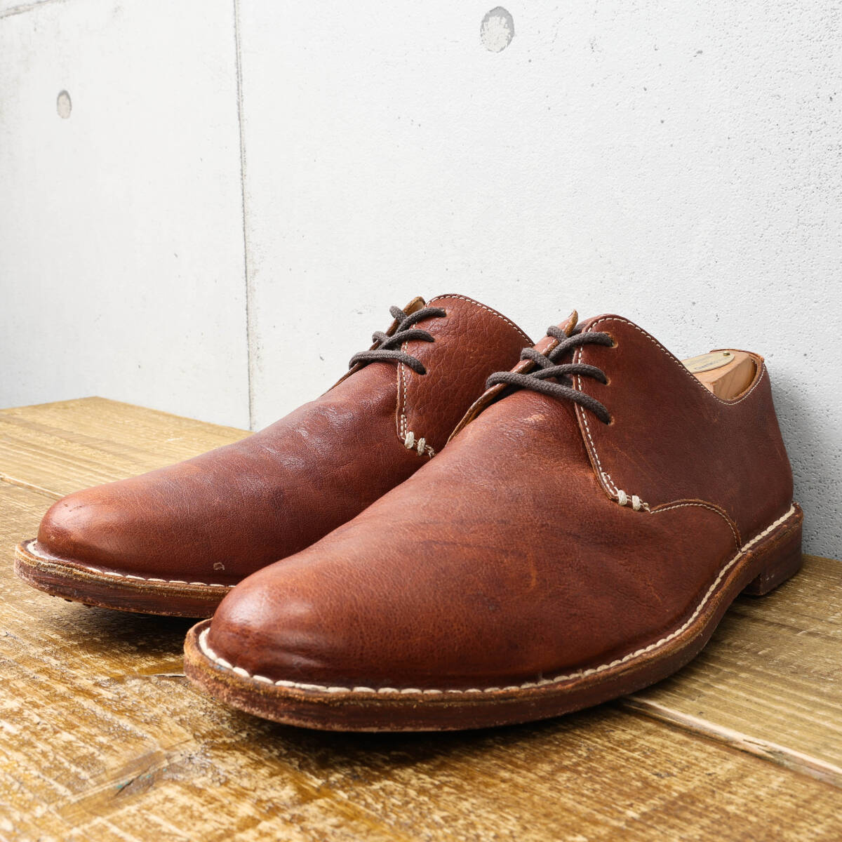 COLE HAANコールハーン◆プレーントゥ レザーシューズ◆ブラウン◆US10.5/28cm_画像1