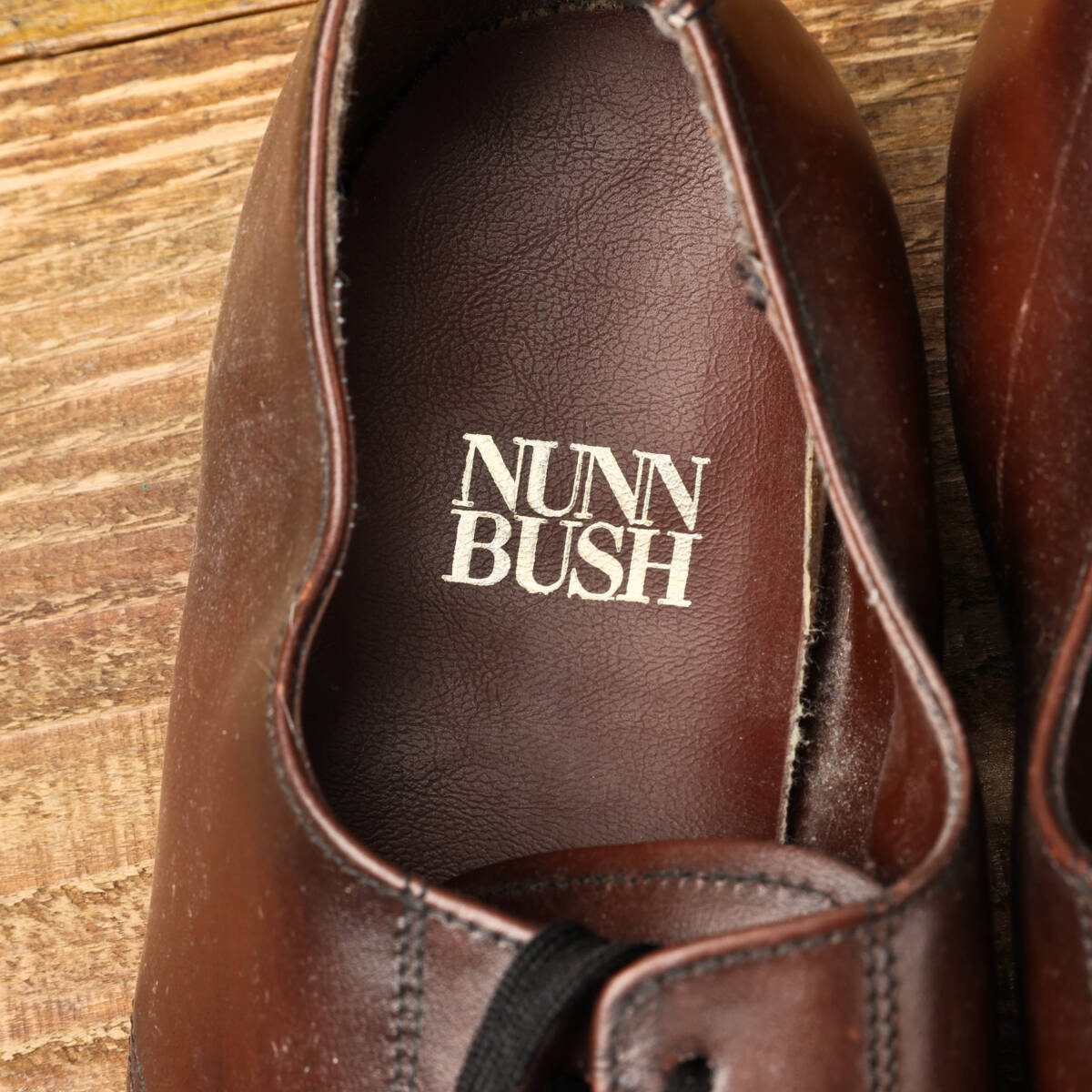 NUNN BUSH ナンブッシュ◆Uチップ レザーシューズ◆ブラウン◆US7.5/25.5cm_画像6