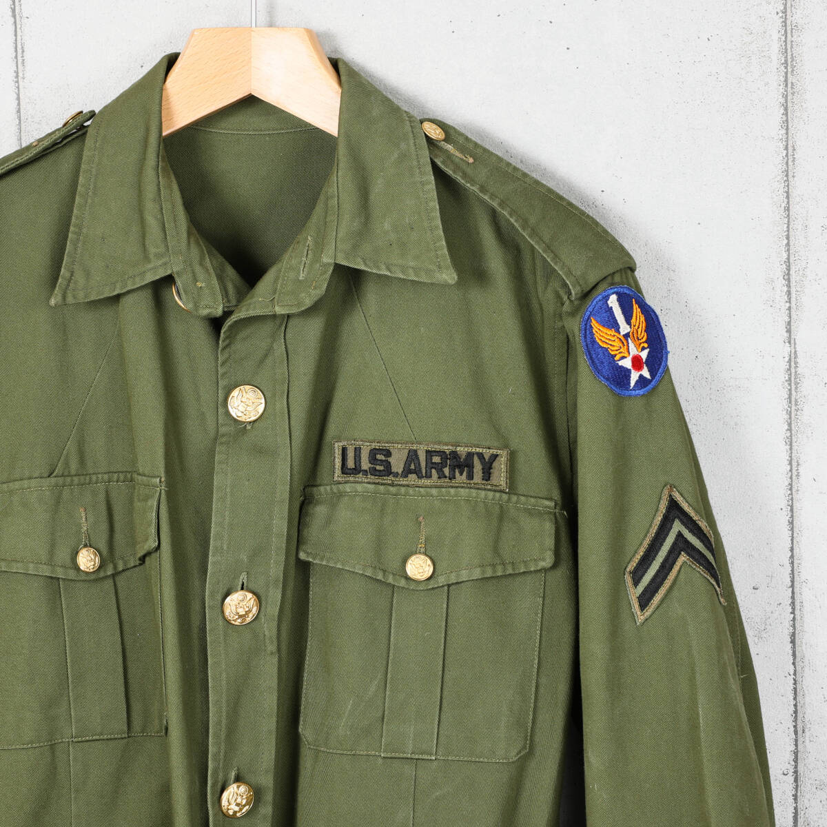 US MILITARYアメリカ軍◆1961年製 バックサテン素材ジャケット◆オリーブ◆サイズ16の画像3