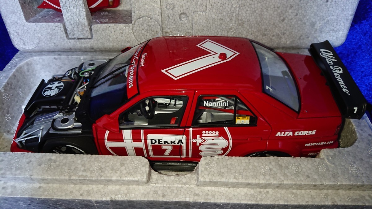 1/18 Autoart オートアート Alfa Romeo 155 V6 Ti DTM 1993 HOCKENHEIM WINNER #7 Nannini アルファロメオ 89304 ホッケンハイム優勝_画像5